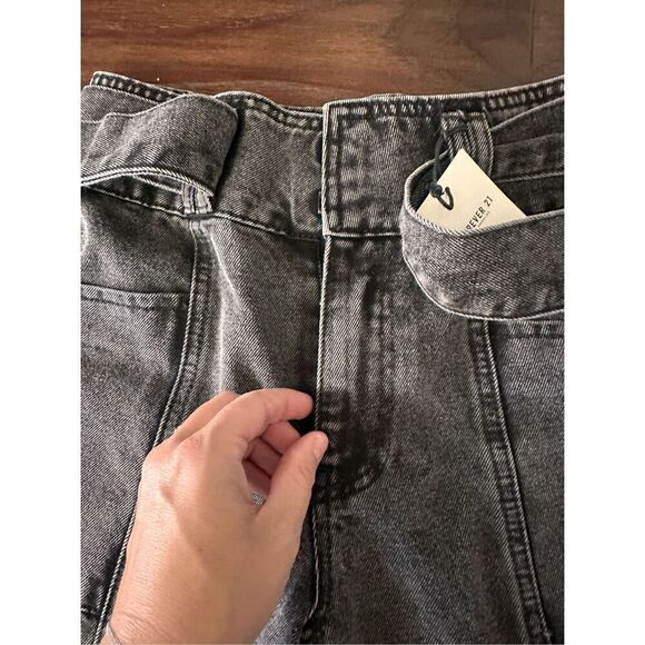 Forever 21 Black Belted Jeans size 25 - Picture 5 of 9